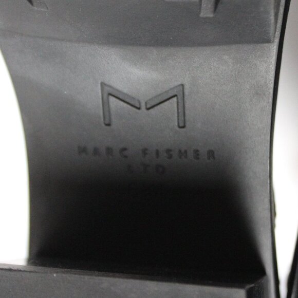 NWT Marc Fisher Black Leather Heeled Ankle Boots - Picture 14 of 16